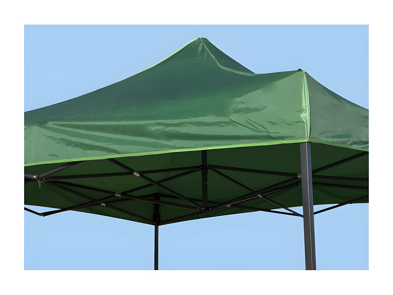 Carpa Plegable 3x3 Basic - Verde - Impermeable - Cenador ideal para Jardín, Playa, Terrazas - Disponible en varios colores