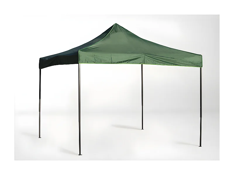 Carpa Plegable 3x3 Basic - Verde - Impermeable - Cenador ideal para Jardín, Playa, Terrazas - Disponible en varios colores