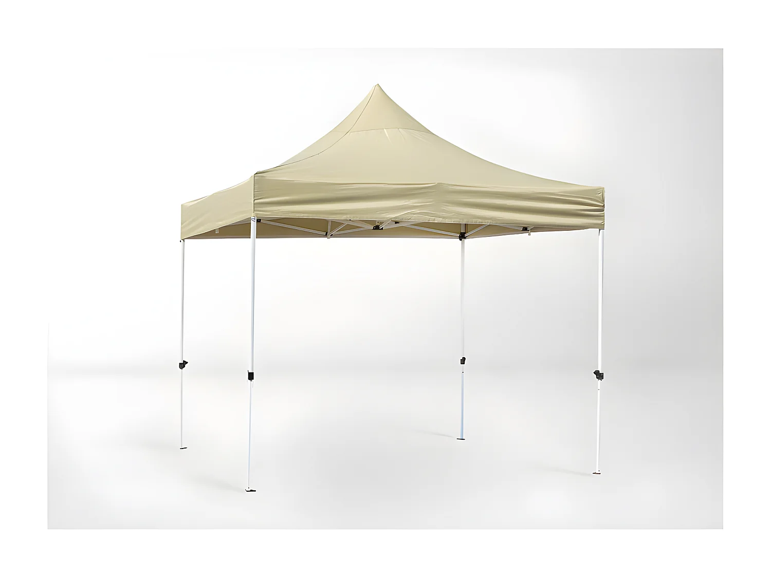 Carpa Plegable 2x2 Master - Crema - Impermeable - Cenador ideal para Camping, Eventos, Playa, Jardín