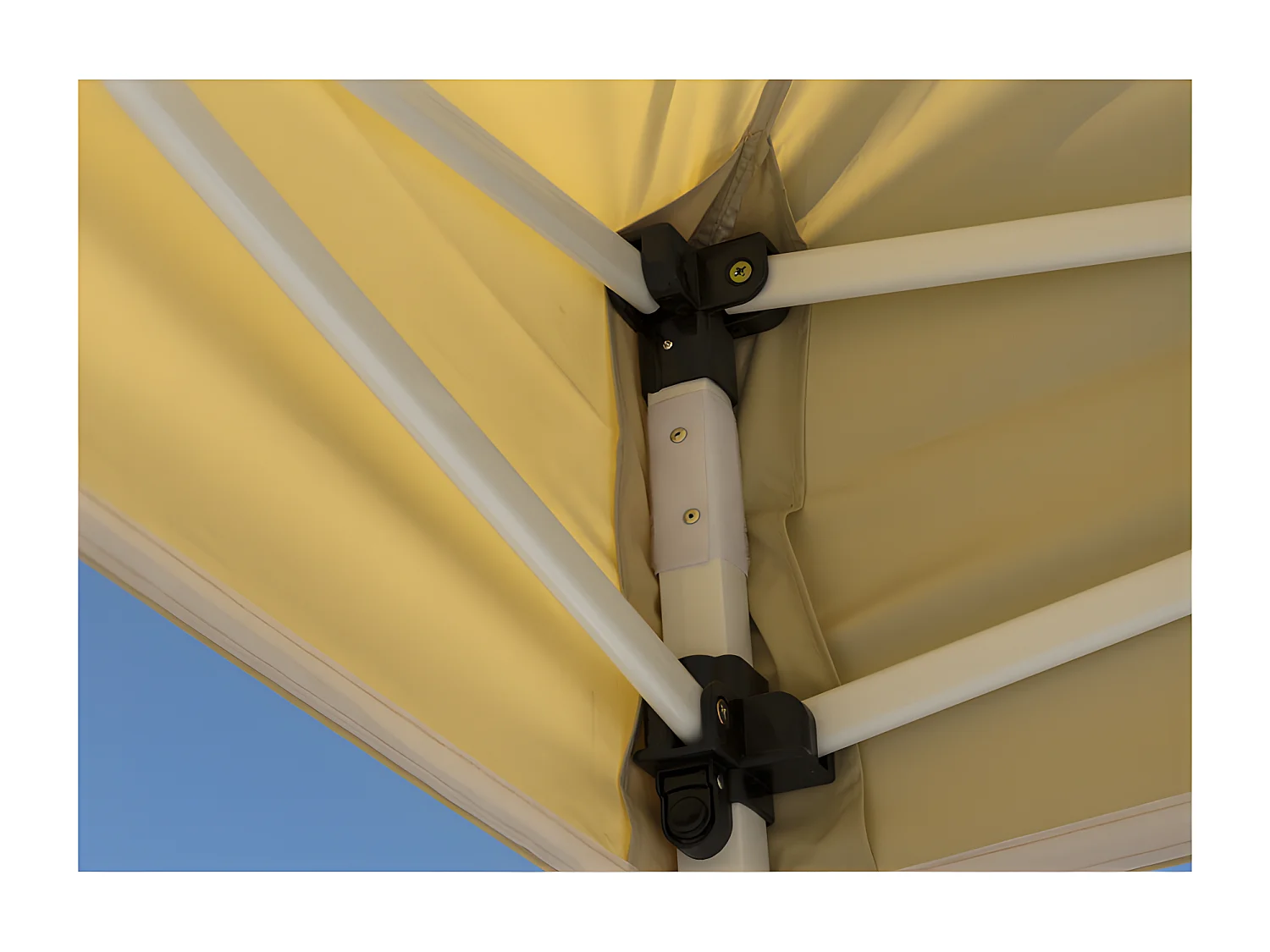 Carpa Plegable 2x2 Master - Crema - Impermeable - Cenador ideal para Camping, Eventos, Playa, Jardín