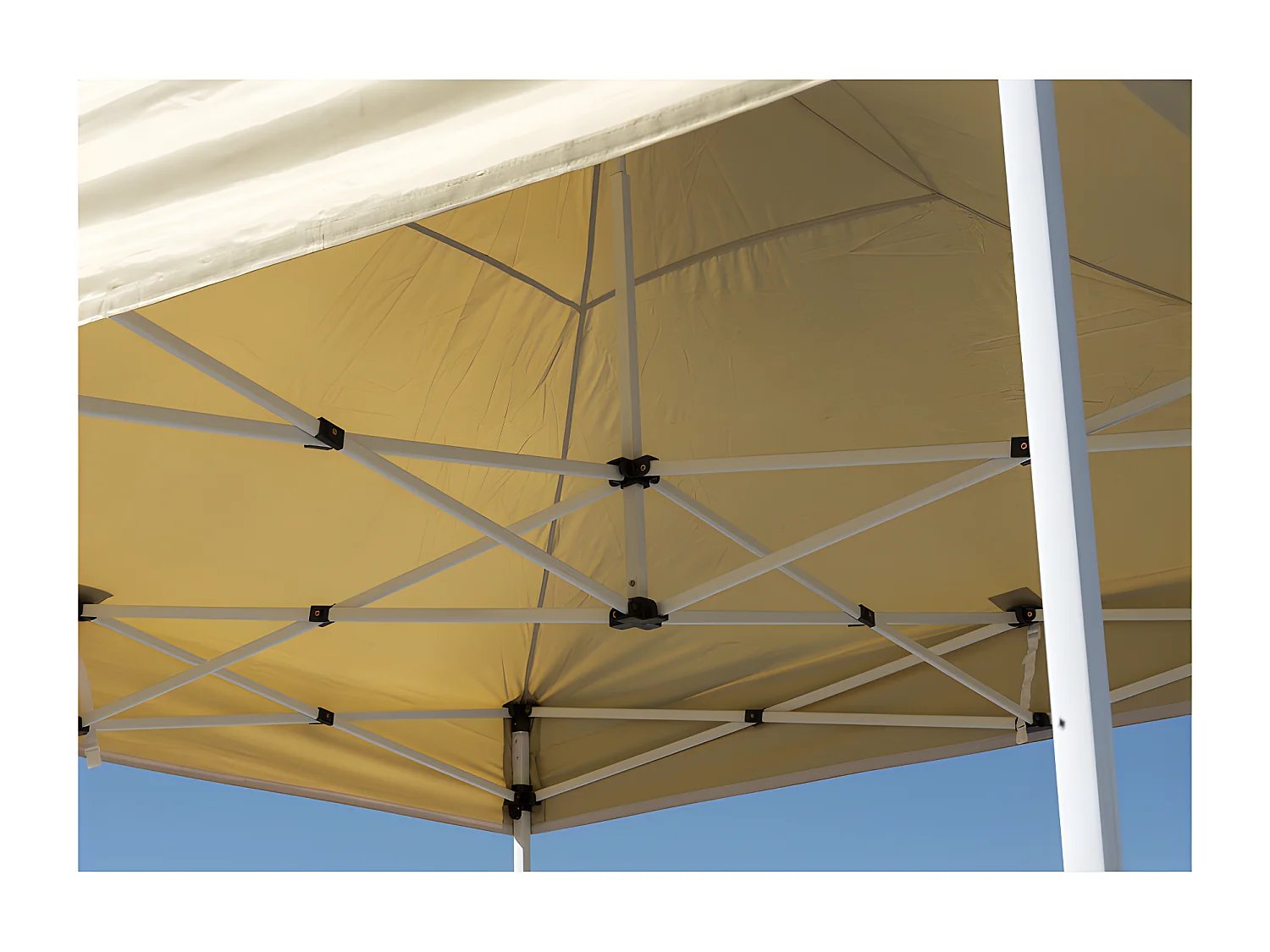 Carpa Plegable 2x2 Master - Crema - Impermeable - Cenador ideal para Camping, Eventos, Playa, Jardín