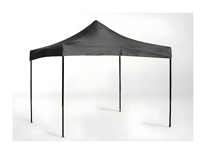 Carpa Plegable 3x3 Basic - Gris - Impermeable - Cenador ideal para Jardín, Playa, Terrazas - Disponible en varios colores