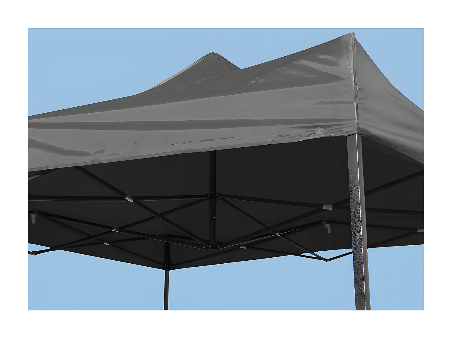 Carpa Plegable 3x3 Basic - Gris - Impermeable - Cenador ideal para Jardín, Playa, Terrazas - Disponible en varios colores
