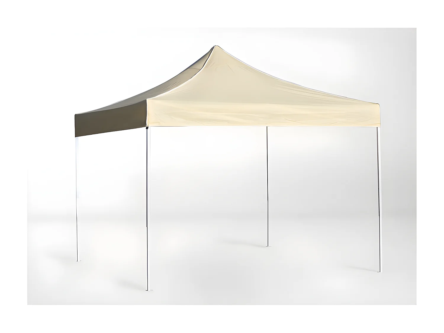 Carpa Plegable 2x2 Eco - Crema - Impermeable - Cenador ideal para Jardín, Playa, Terrazas - Disponible en varios colores