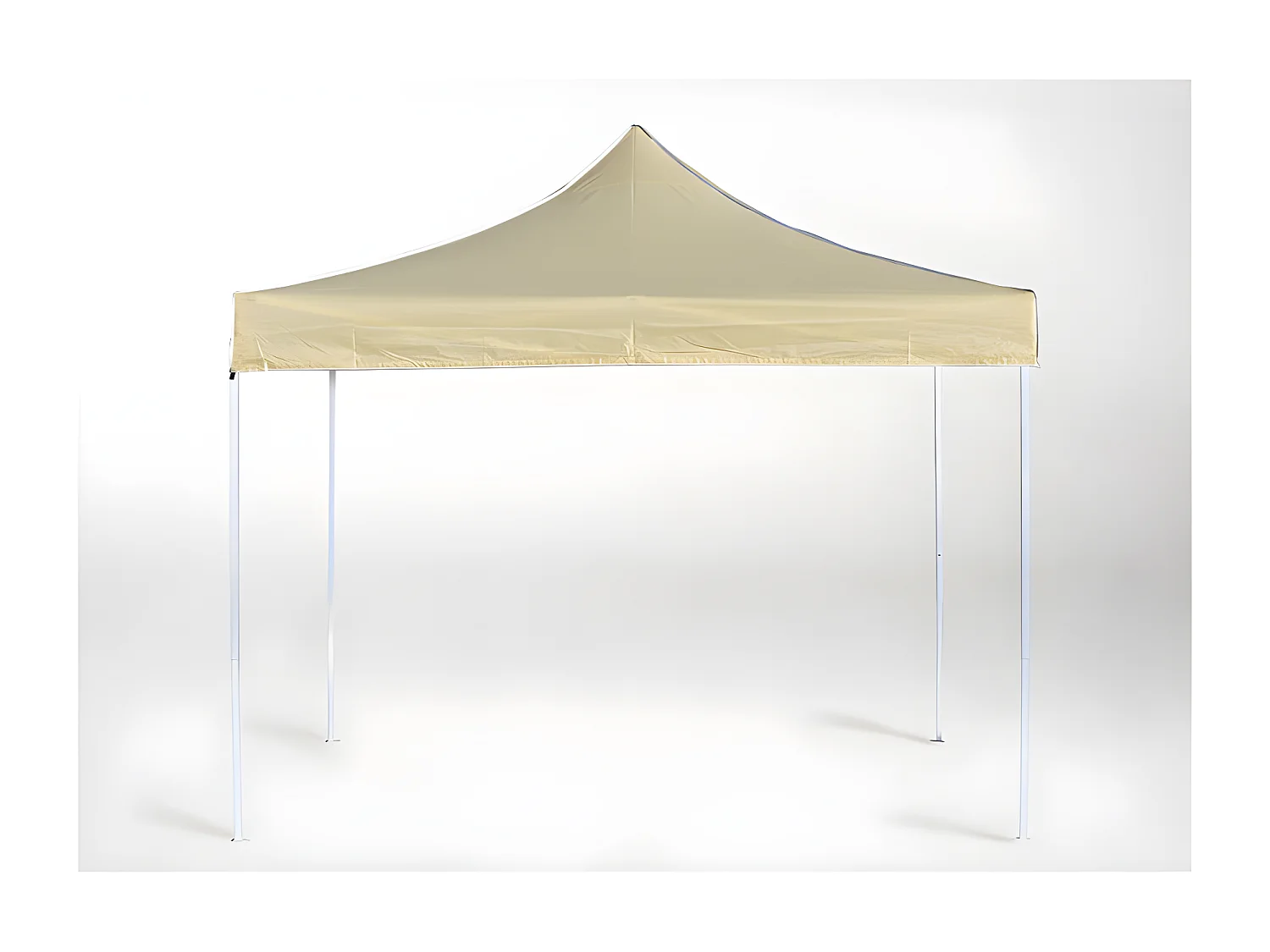 Carpa Plegable 2x2 Eco - Crema - Impermeable - Cenador ideal para Jardín, Playa, Terrazas - Disponible en varios colores