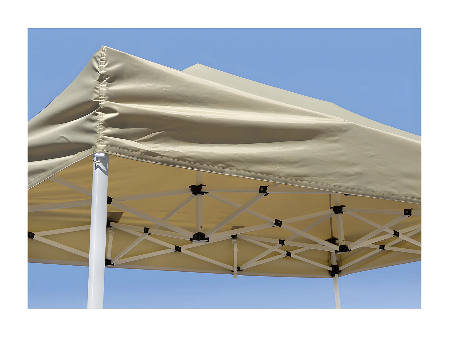Carpa Plegable 3x2 Master - Crema - Impermeable - Cenador ideal para Camping, Eventos, Playa, Jardín