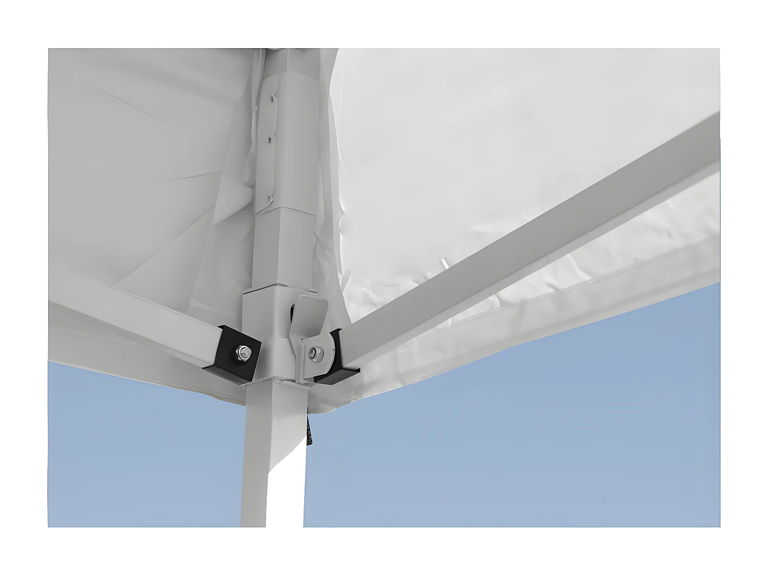 Carpa Plegable 2x2 Eco - Blanco - Impermeable - Cenador ideal para Jardín, Playa, Terrazas - Disponible en varios colores