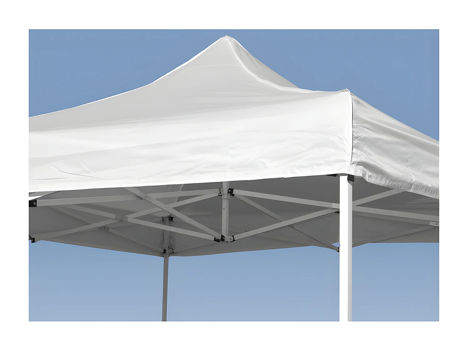Carpa Plegable 2x2 Eco - Blanco - Impermeable - Cenador ideal para Jardín, Playa, Terrazas - Disponible en varios colores