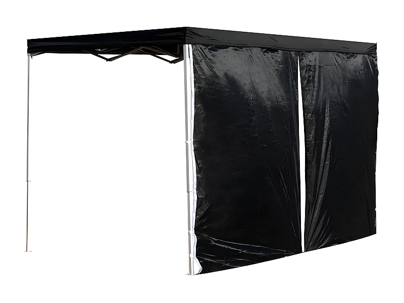 Laterales Individuales Carpas Plegables - Lateral con Puerta 3 Metros Eco - Negro