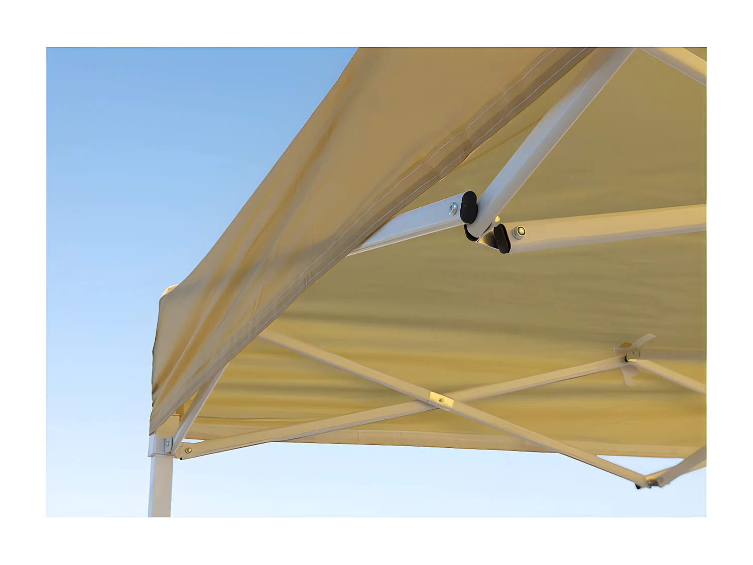 Carpa Plegable 3x2 Eco - Crema - Impermeable - Cenador ideal para Jardín, Playa, Terrazas - Disponible en varios colores