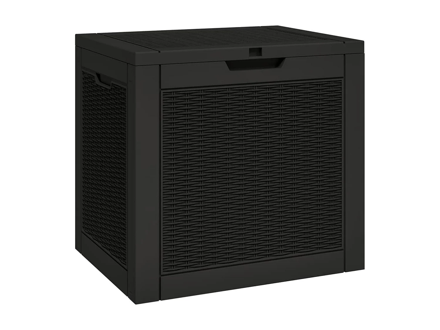 Caixa de arrumação p/ jardim 55,5x43x53 cm polipropileno preto