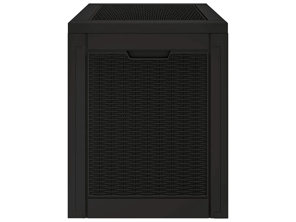 Caixa de arrumação p/ jardim 55,5x43x53 cm polipropileno preto