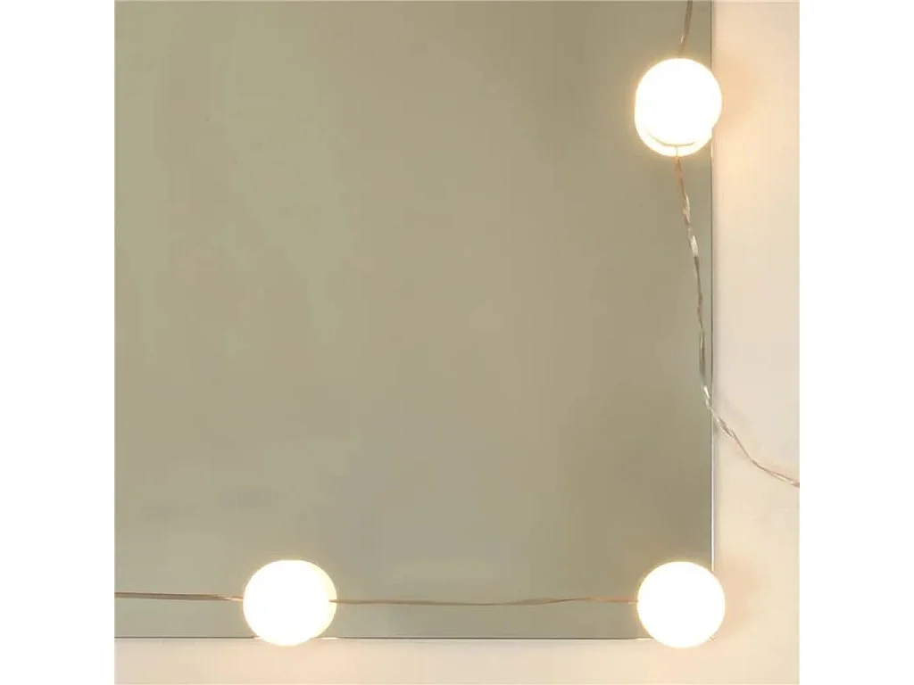 Conjunto toucador c/ LEDs madeira processada branco