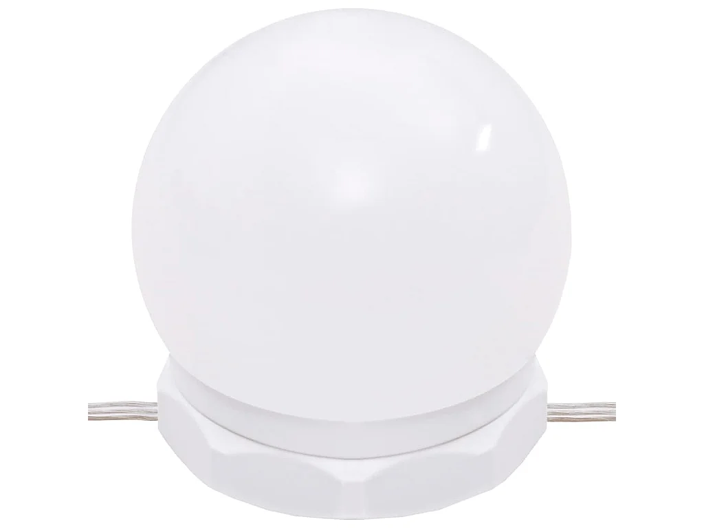 Conjunto toucador c/ LEDs madeira processada branco