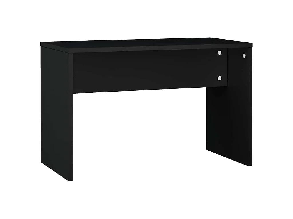Schminktisch-Set mit LED Schwarz Holzwerkstoff