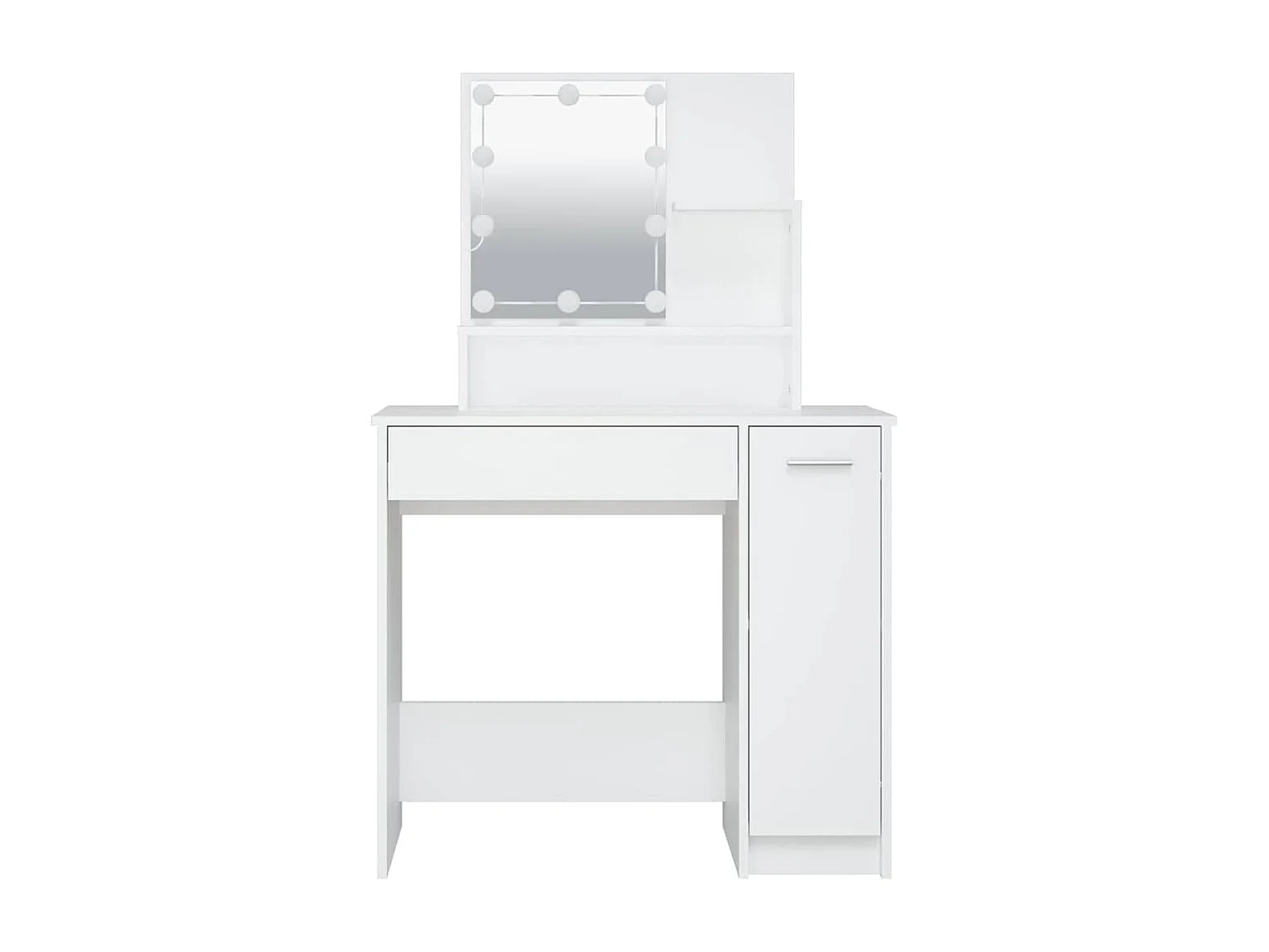 Tocador con LED blanco 86,5x35x136 cm