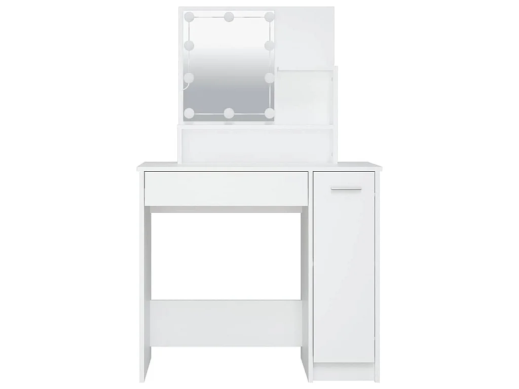 Toeletta con LED Bianca 86,5x35x136 cm