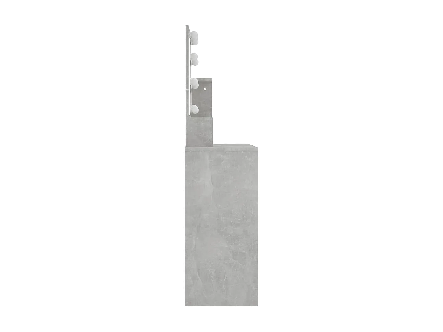 Schminktisch mit LED Betongrau 86,5x35x136 cm