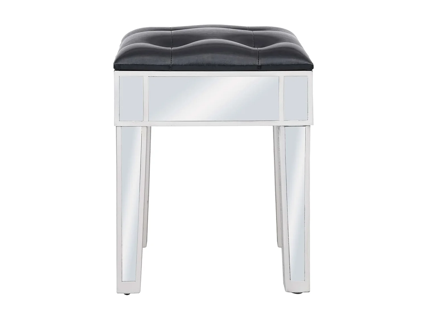 Verspiegelter Schminktisch mit Hocker MDF und Glas