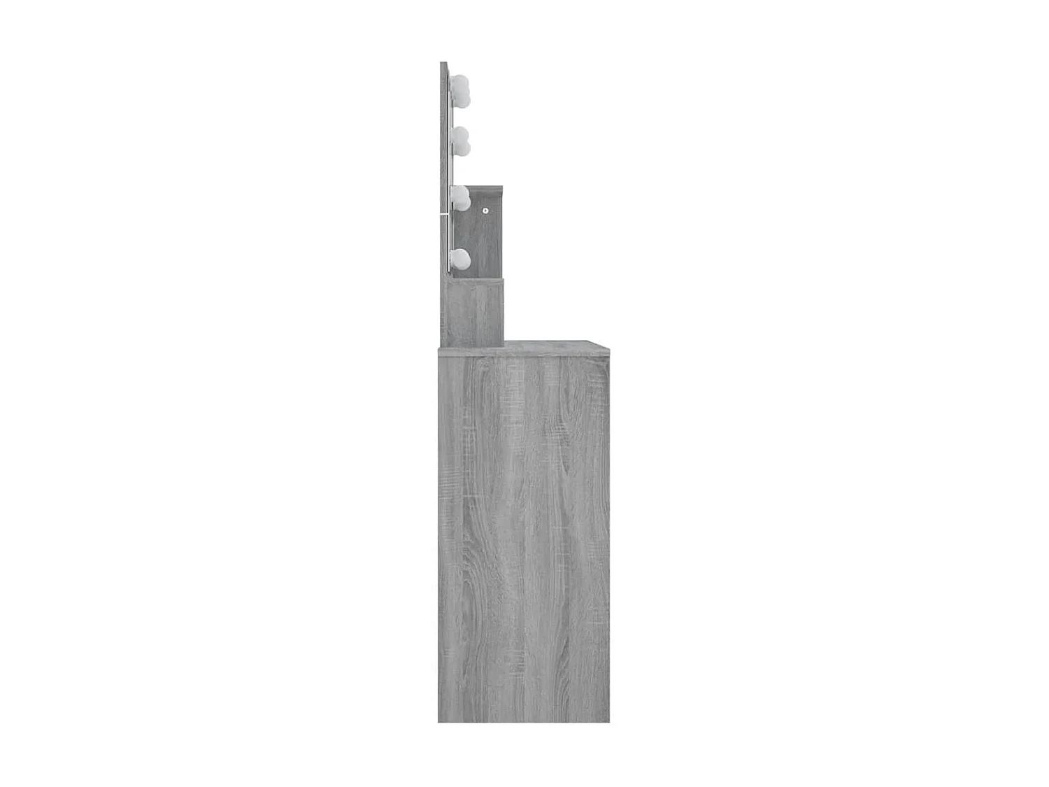 Schminktisch mit LED Grau Sonoma 86,5x35x136 cm
