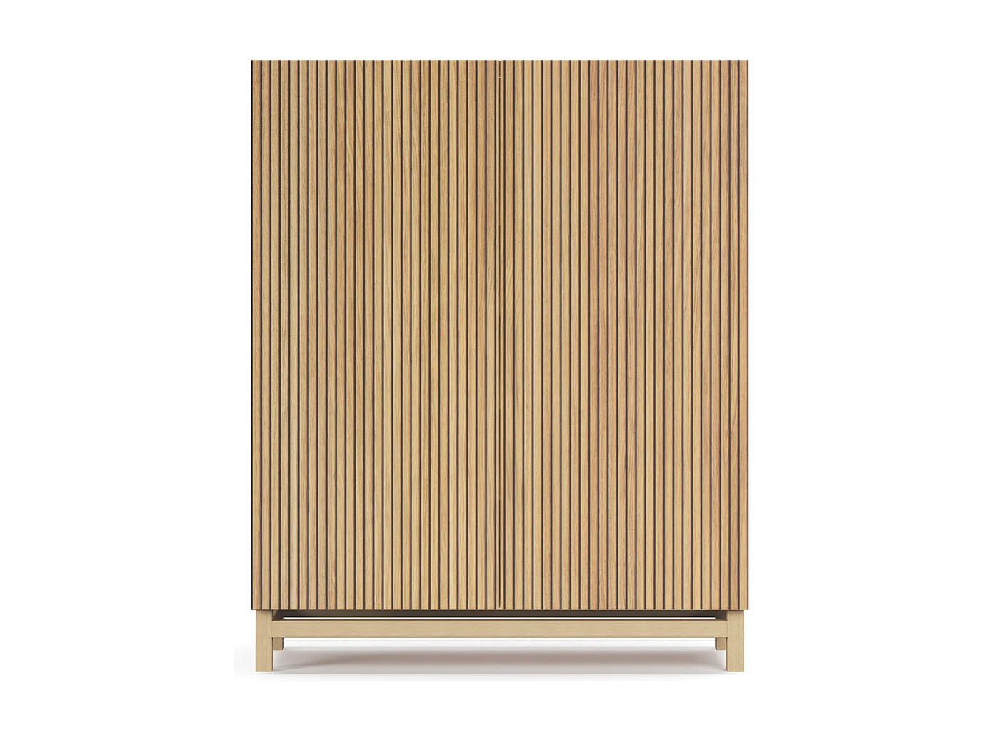 Mueble zapatero/armario - A112cm x L90cm x P27cm roble dorado puertas impresiónvallado - Lofoten