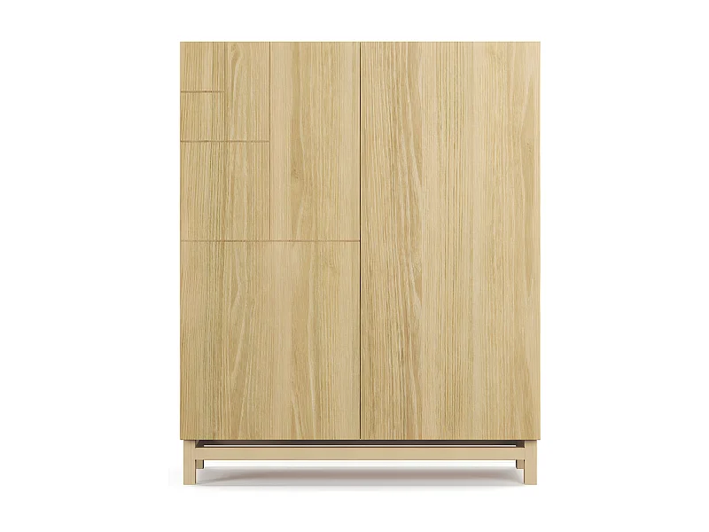 Meuble à chaussures/rangement - H112cm x L90cm x P27cm chêne doré - Volda