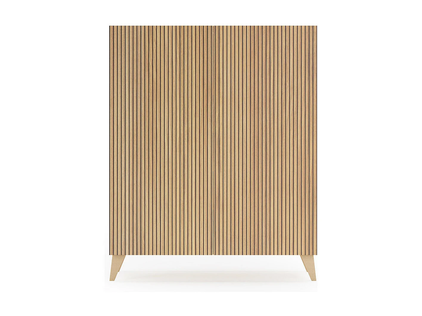 Mueble zapatero/armario - A109cm x L90cm x P27cm roble dorado puertas impresión vallado - Narvik