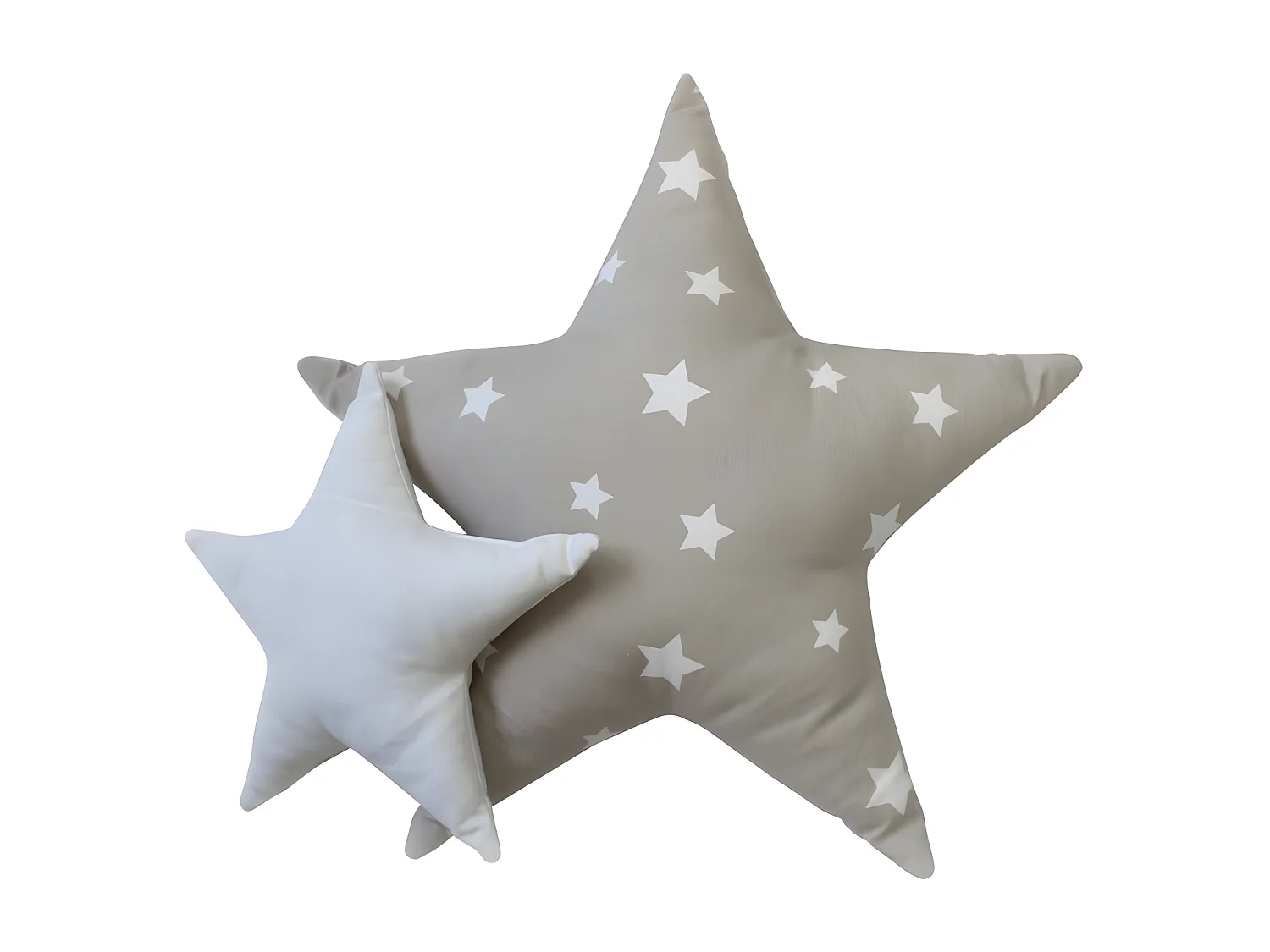 Coussins set de 2 coton gris 30x30/50x50cm