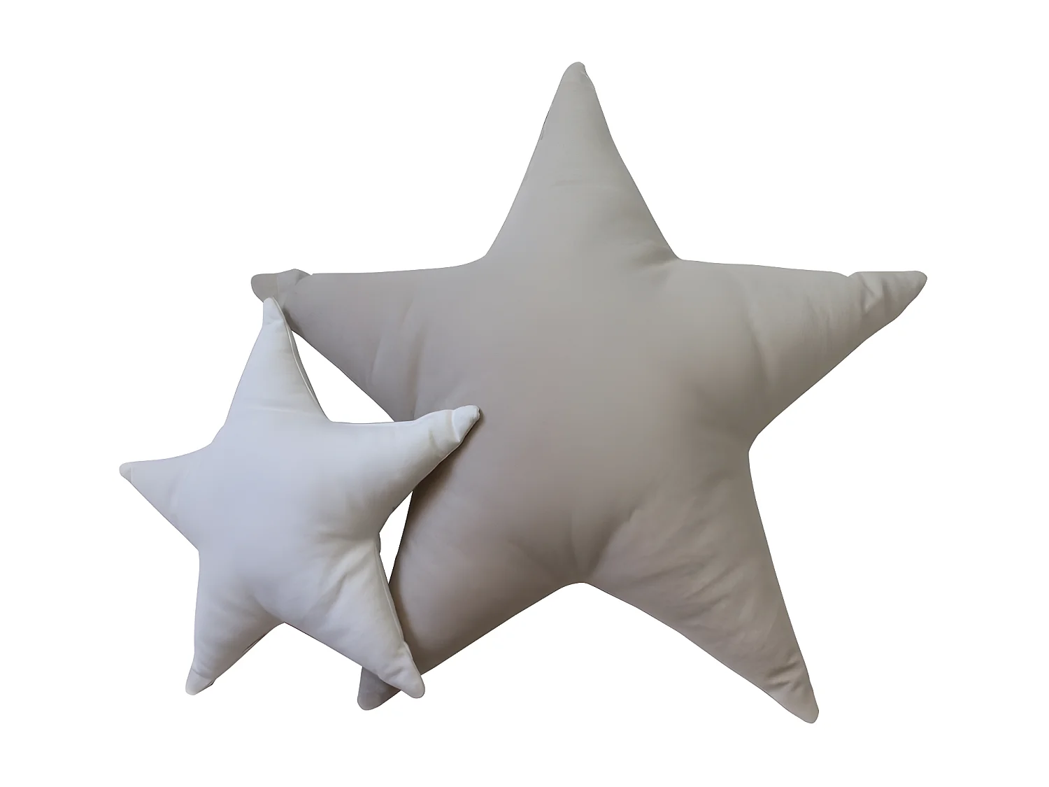 Coussins set de 2 coton gris 30x30/50x50cm