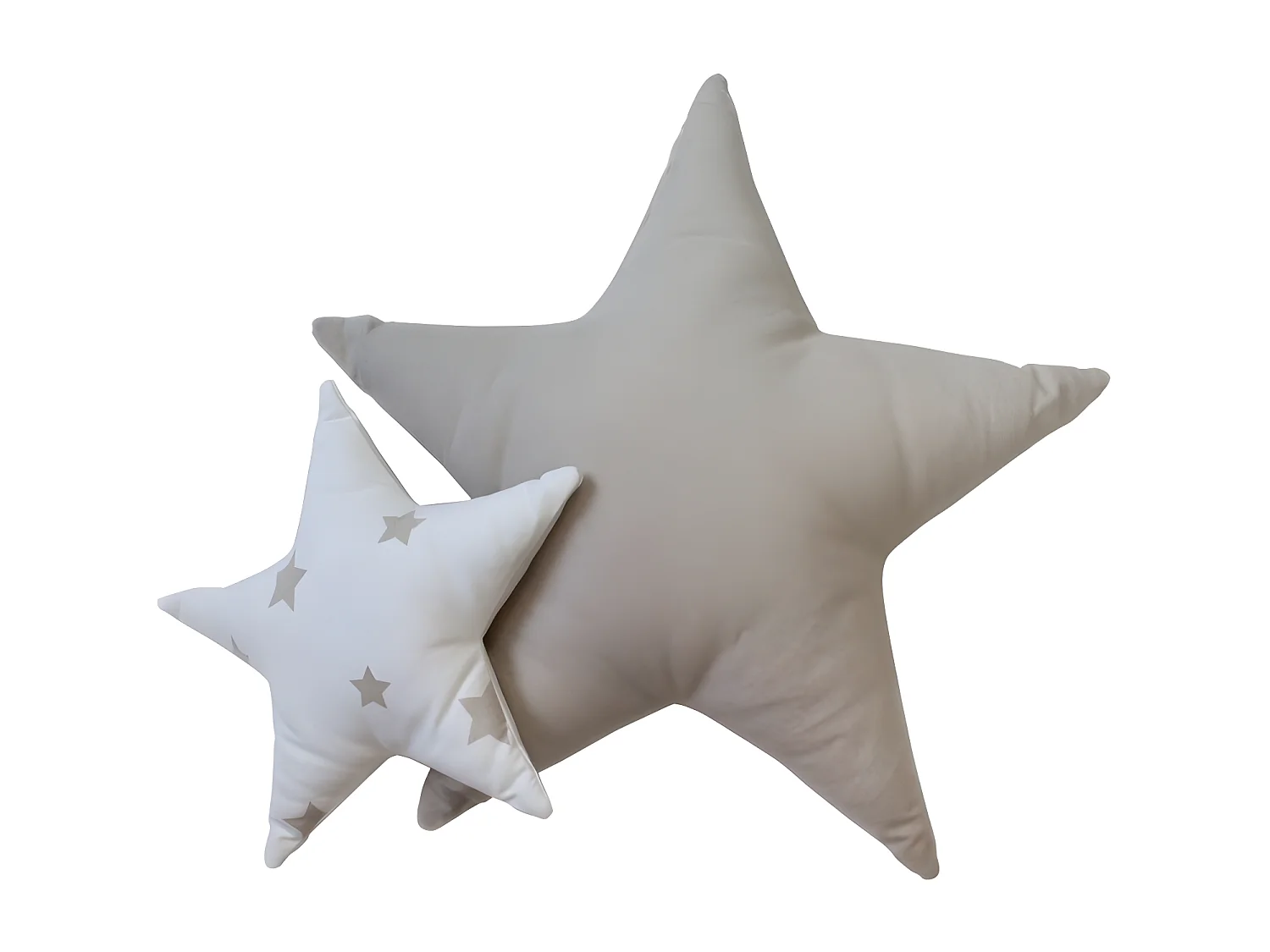 Coussins set de 2 coton gris 30x30/50x50cm