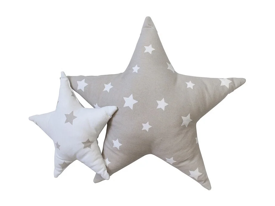 Kussens set van 2 katoen grijs 30x30/50x50cm