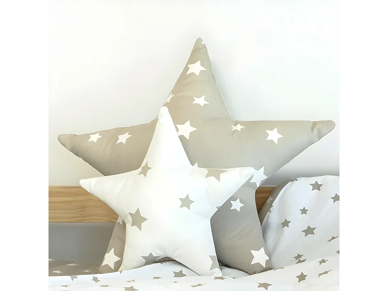 Set di 2 cuscini cotone grigi 30x30/50x50cm