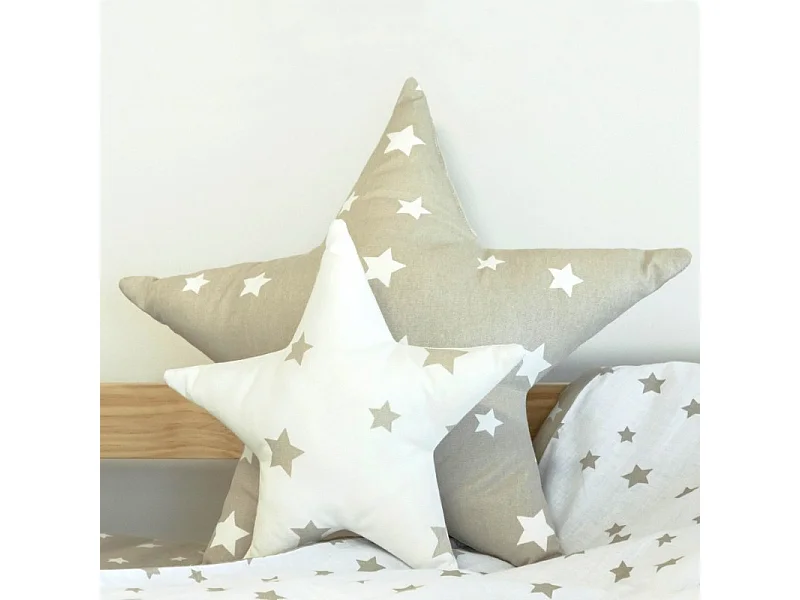 Set di 2 cuscini cotone grigi 30x30/50x50cm