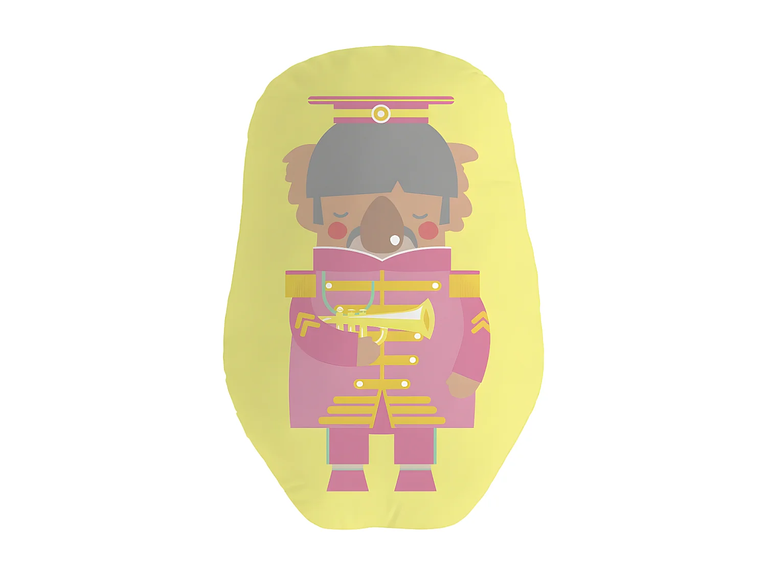 Cuscino cotone giallo 30x40 cm