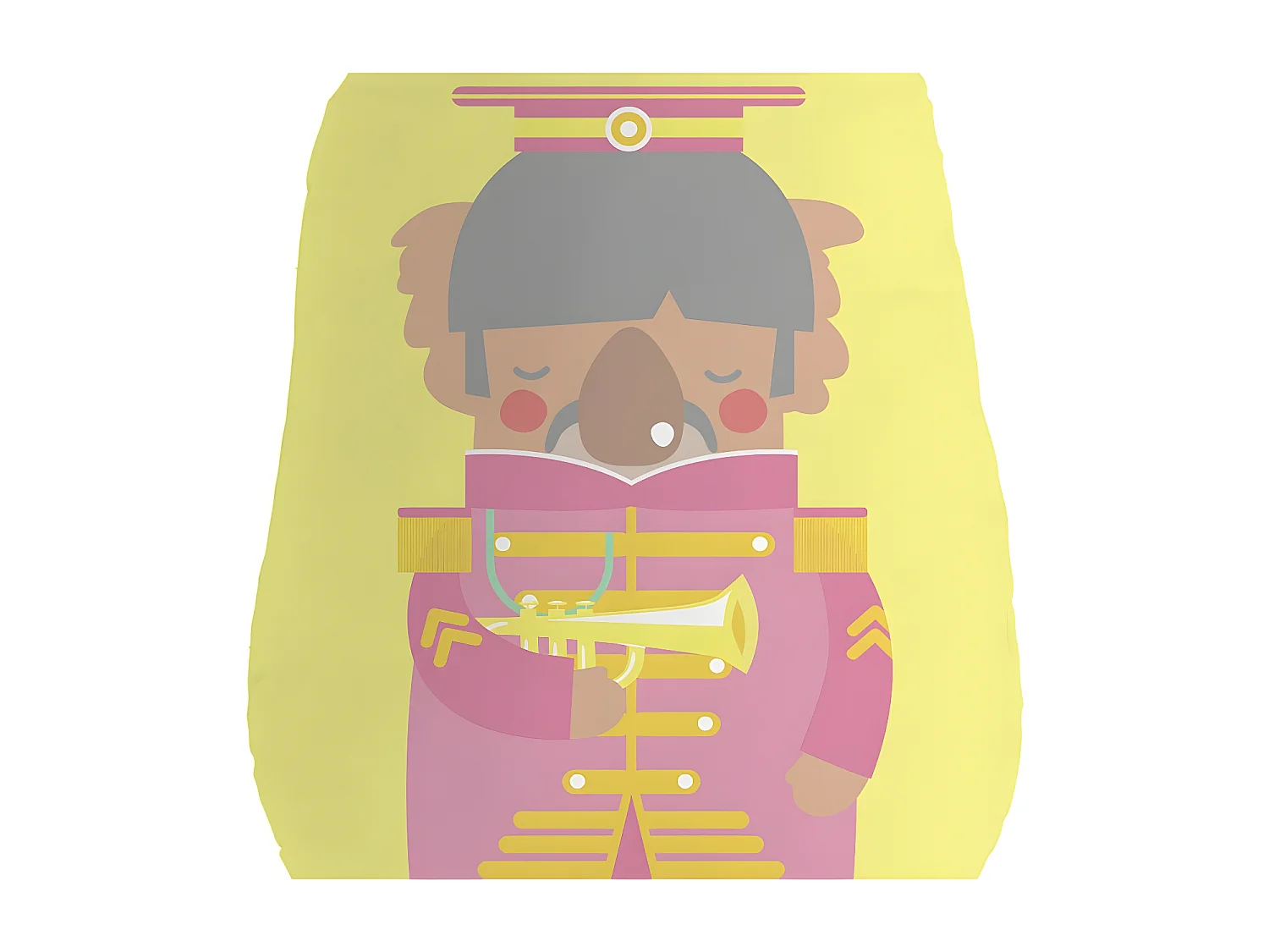 Almofada de algodão amarela 30x40 cm