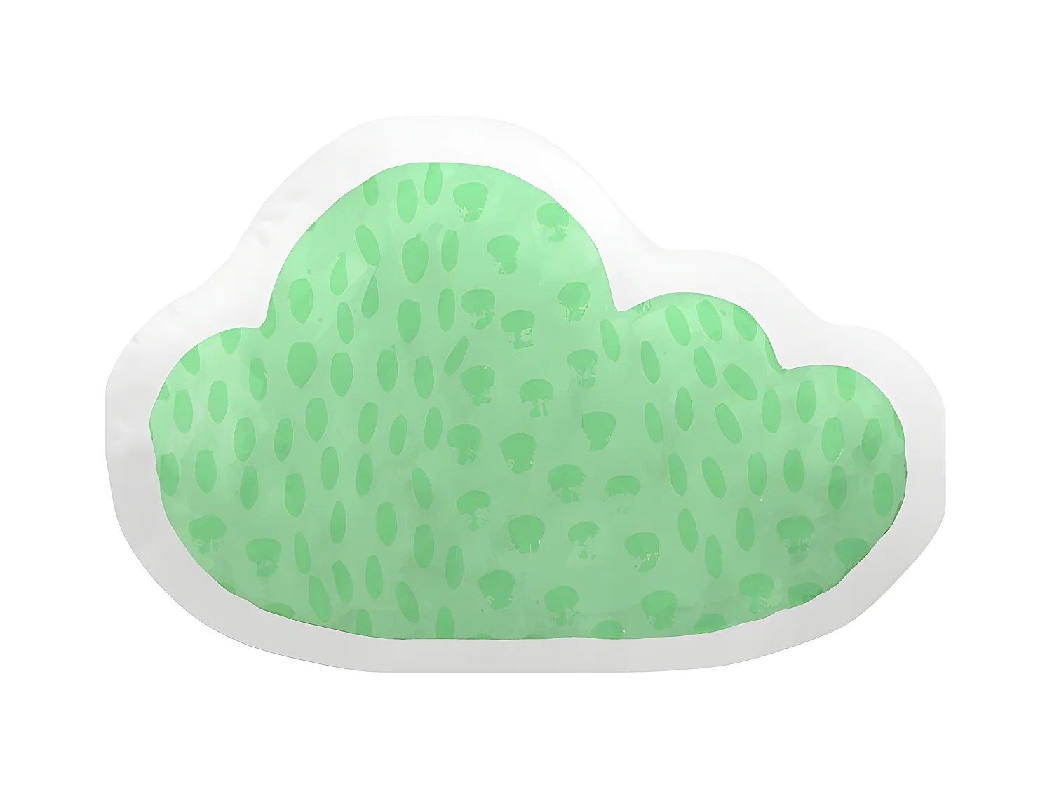 Coussin en forme de nuage  coton vert 30x40cm