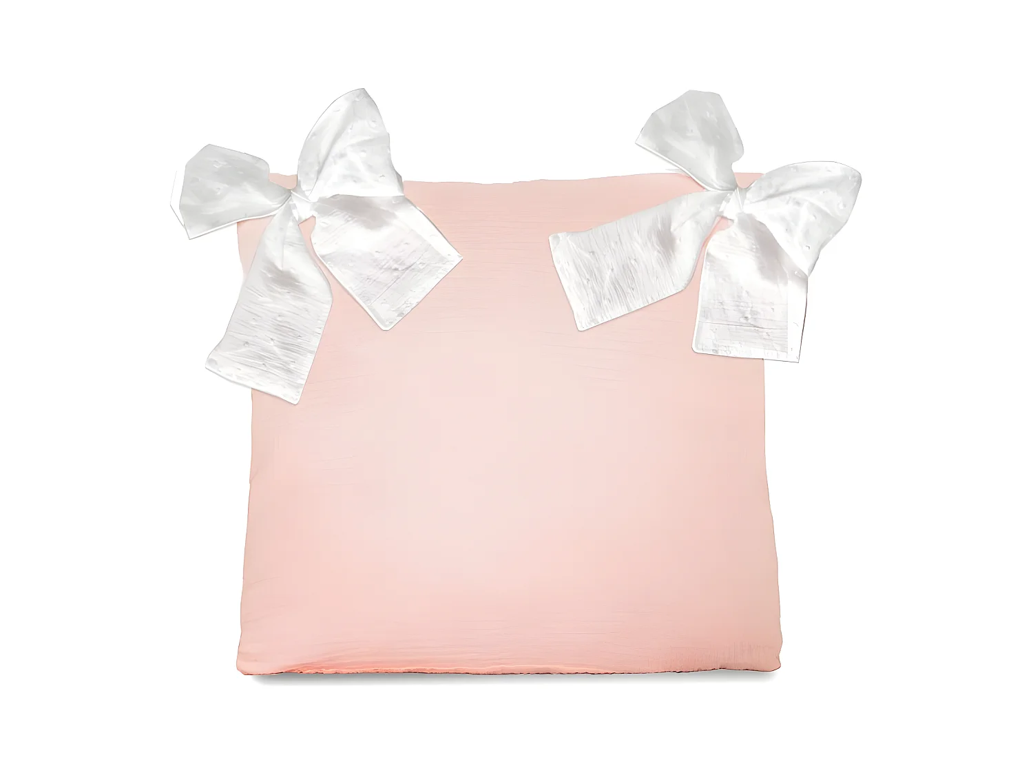 Housse de coussin en coton rose 40x40cm