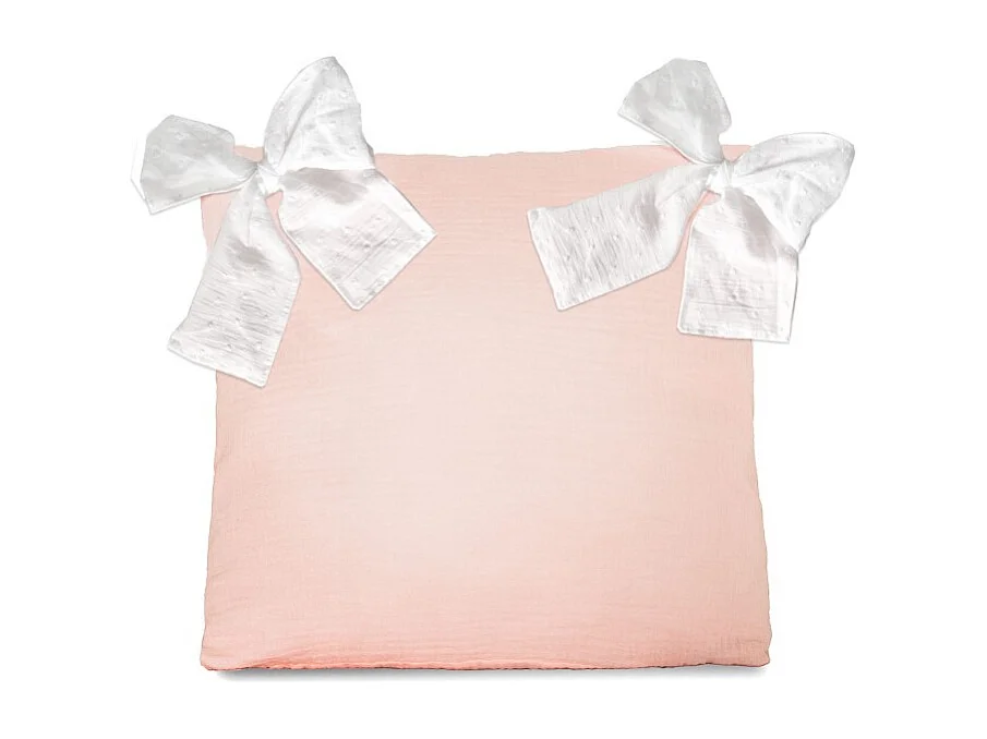 Capa de almofada de algodão rosa 40x40cm