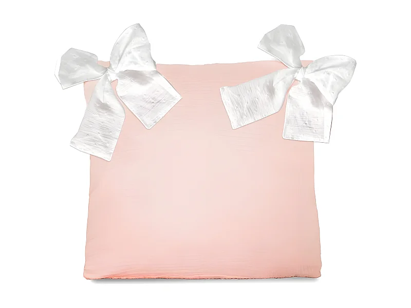 Capa de almofada de algodão rosa 40x40cm