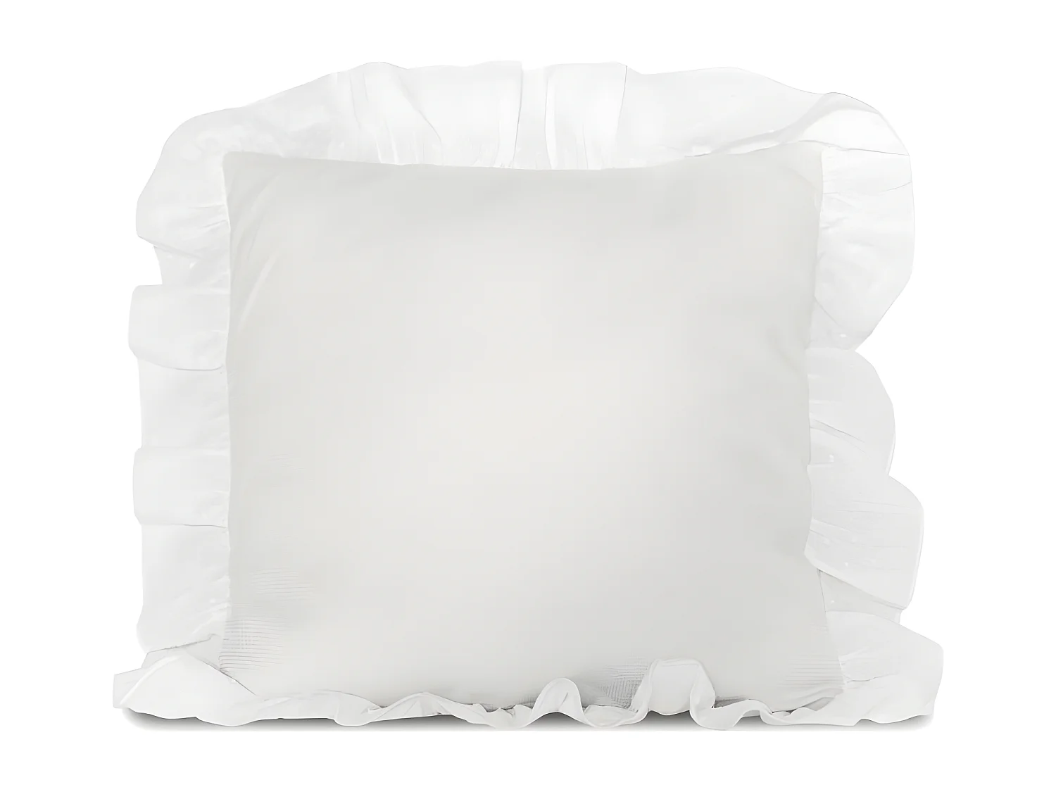 Capa de almofada em algodão branco 40x40cm