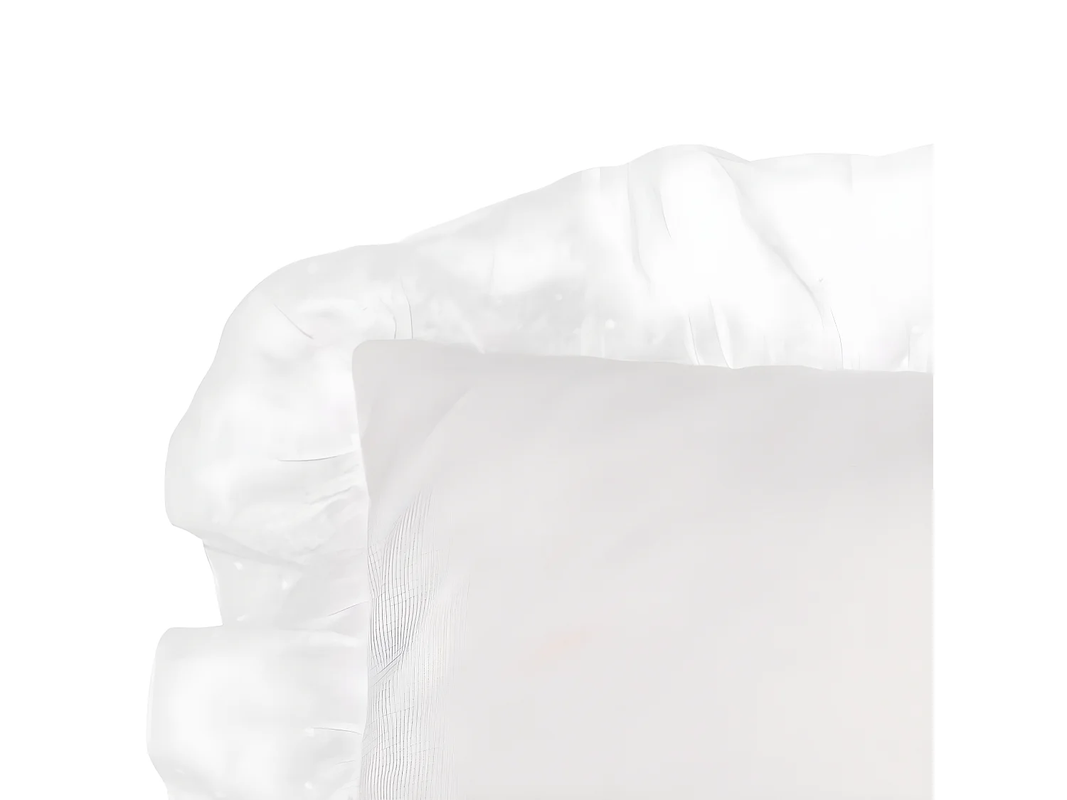 Capa de almofada em algodão branco 40x40cm