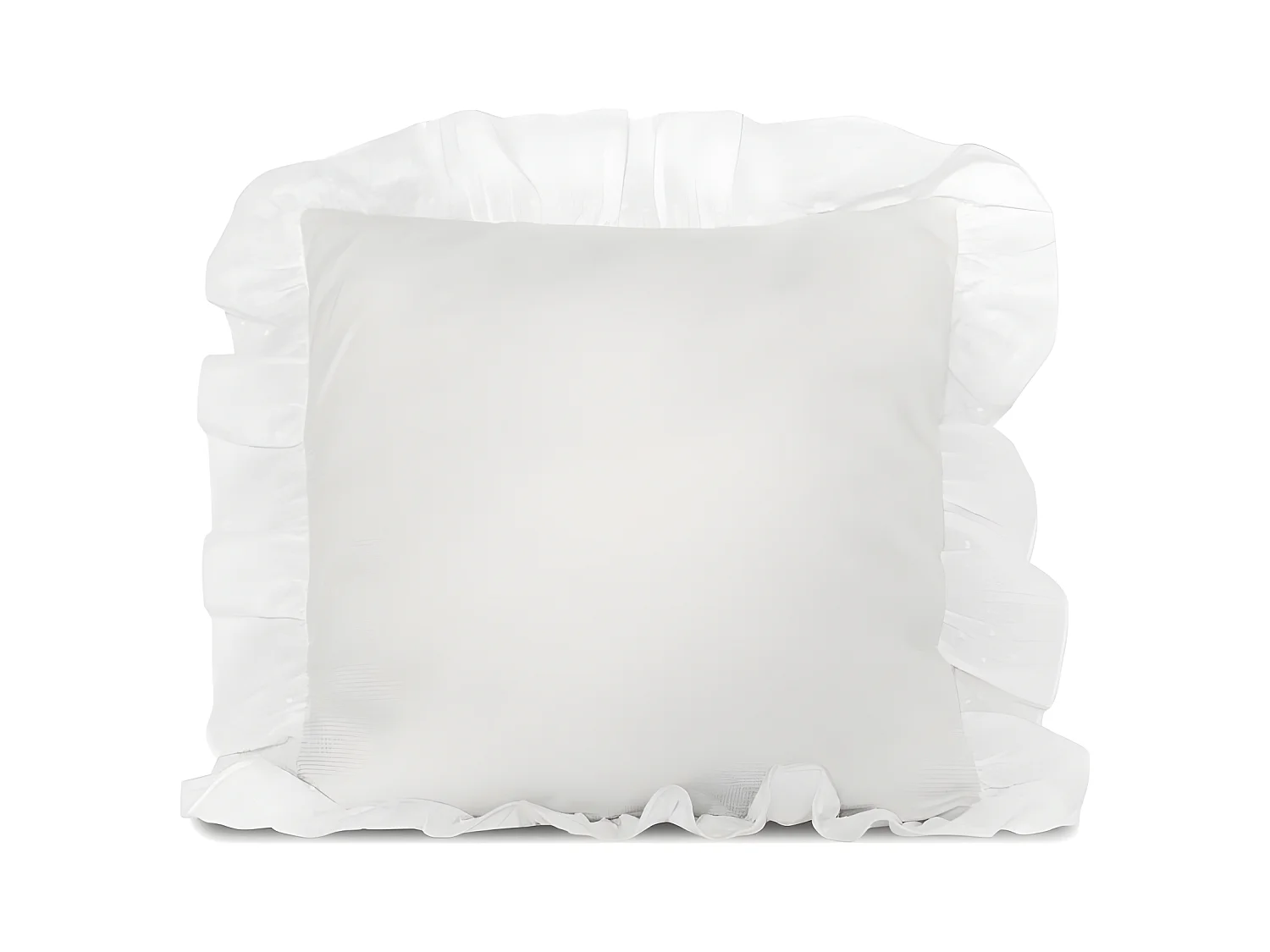 Housse de coussin en coton blanc 40x40cm