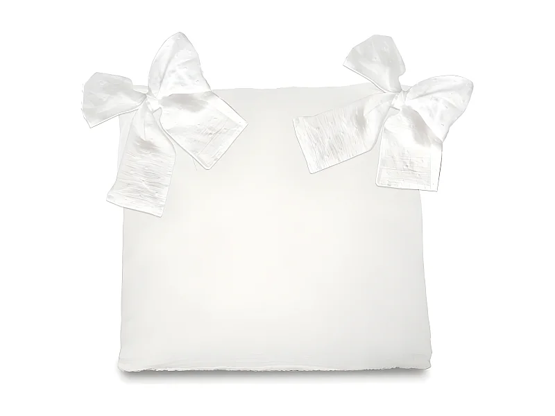 Capa de almofada de algodão branco 40x40cm