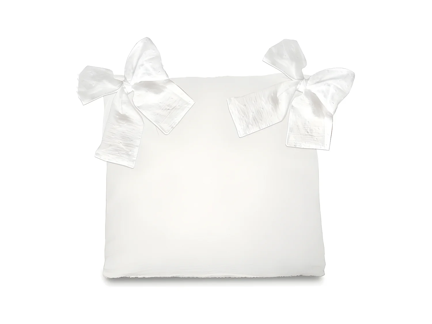 Housse de coussin en coton blanc 40x40cm