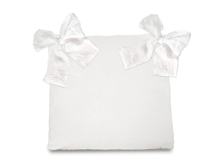 Housse de coussin en coton blanc 40x40cm