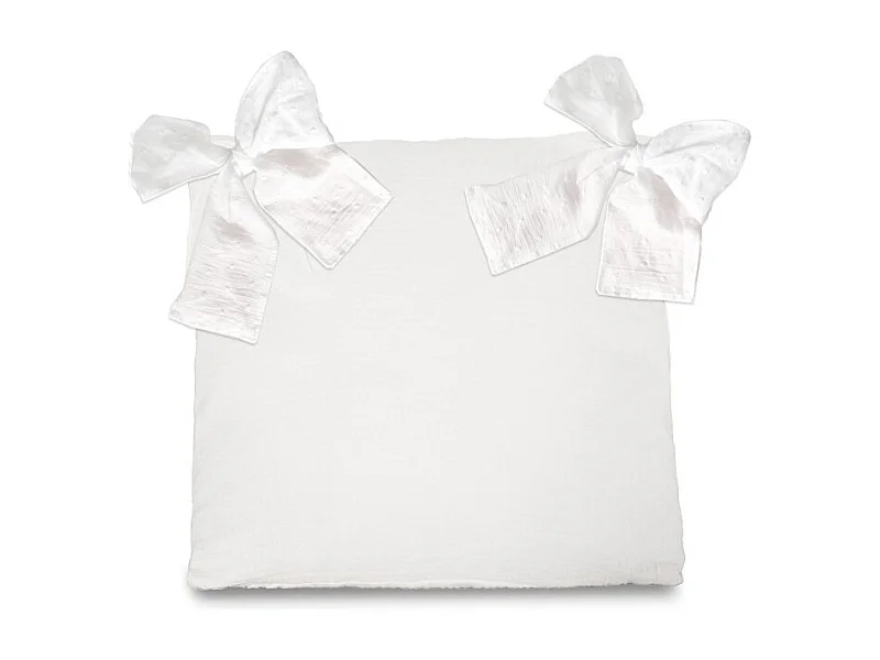 Capa de almofada de algodão branco 40x40cm