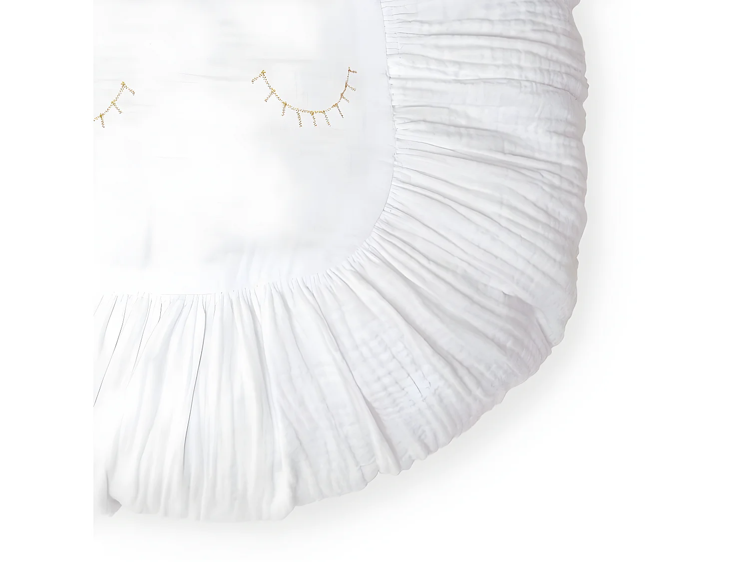 Almofada de algodão branco 11x35x35cm