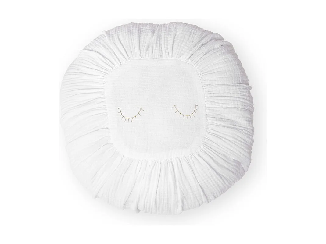 Almofada de algodão branco 11x35x35cm