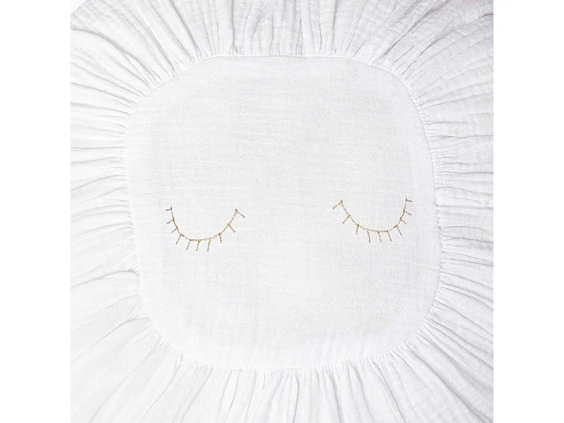 Coussin en coton blanc 11x35x35cm