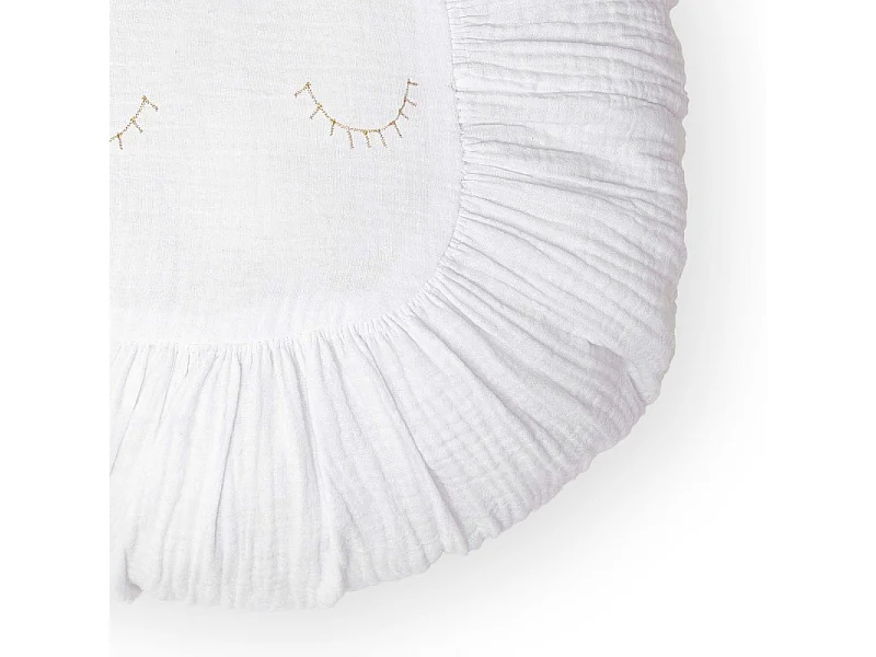 Coussin en coton blanc 11x35x35cm